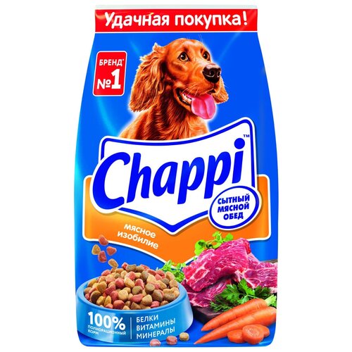 Сухой корм для собак Chappi Сытный Мясной Обед Мясное Изобилие с овощами и травами 15кг