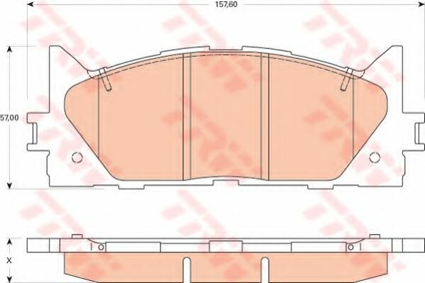 Колодки тормозные дисковые перед TRW GDB3429