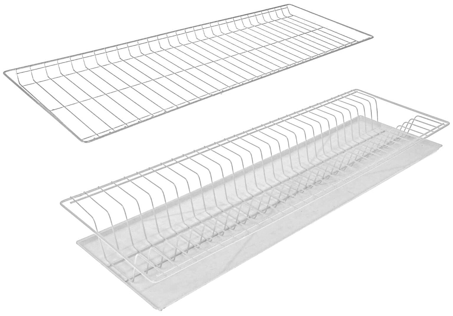 Комплект посудосушителей с поддоном для шкафа 80 см, 76,5 x 25,6 см, цвет белый