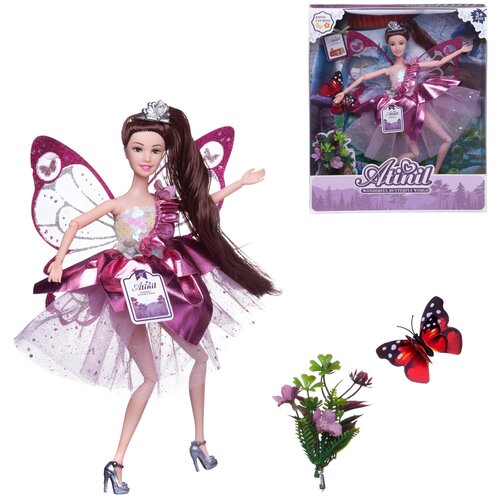Junfa Toys Кукла Atinil. Фея в ярко-розовом платье, с аксессуарами, 28см вставка в букет девочка