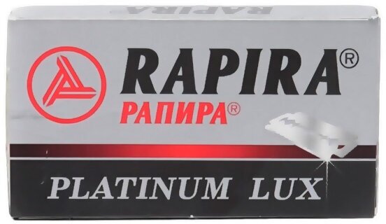 Набор из 10 штук Лезвия двухсторонние Rapira Platinum Lux 5шт классические с платиновым напылением