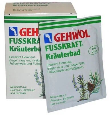 Gehwol травяная ванна Fusskraft, 20 мл, 200 г, 10 уп.