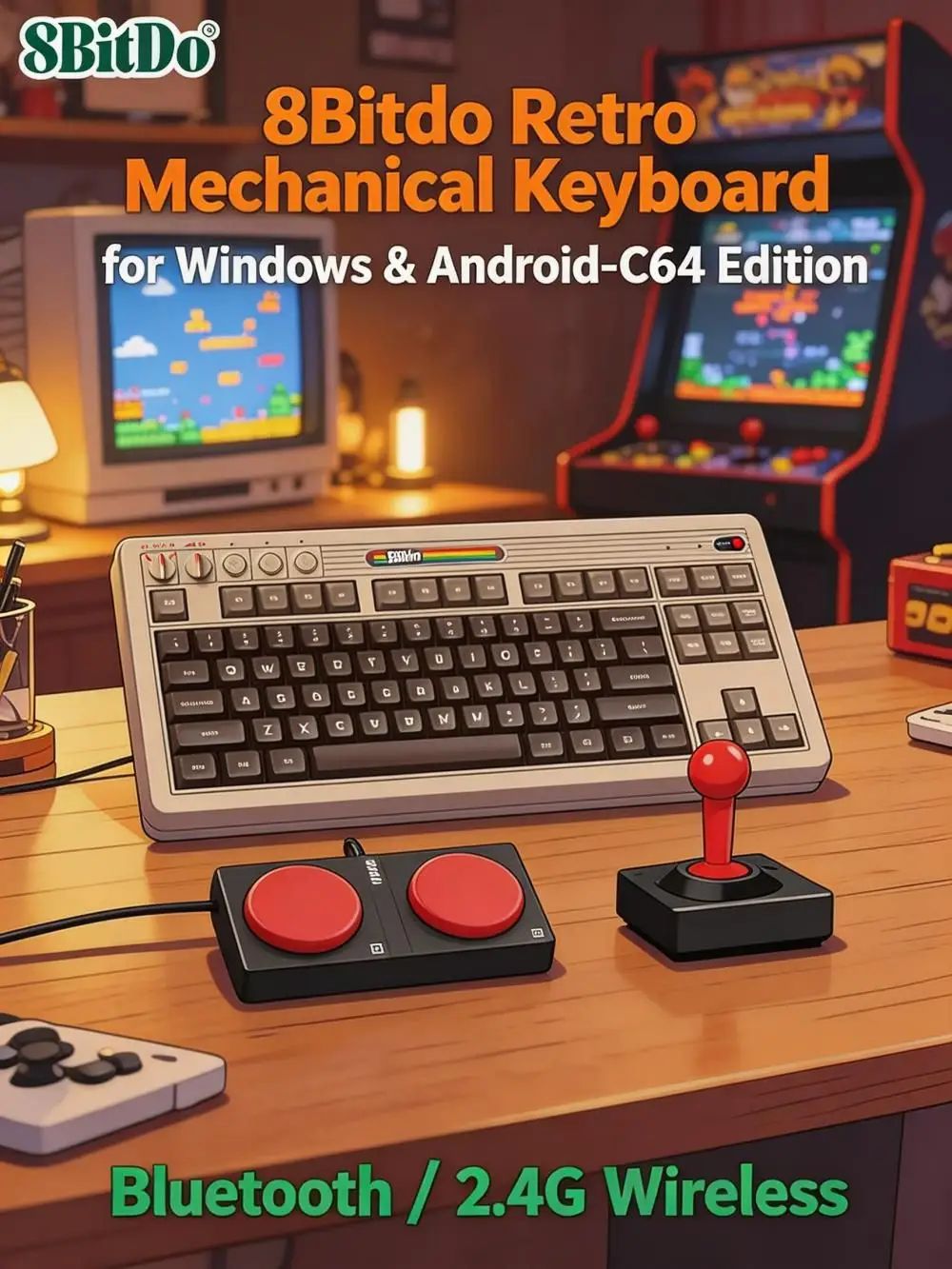 8BitDo Игровая клавиатура , коричневый