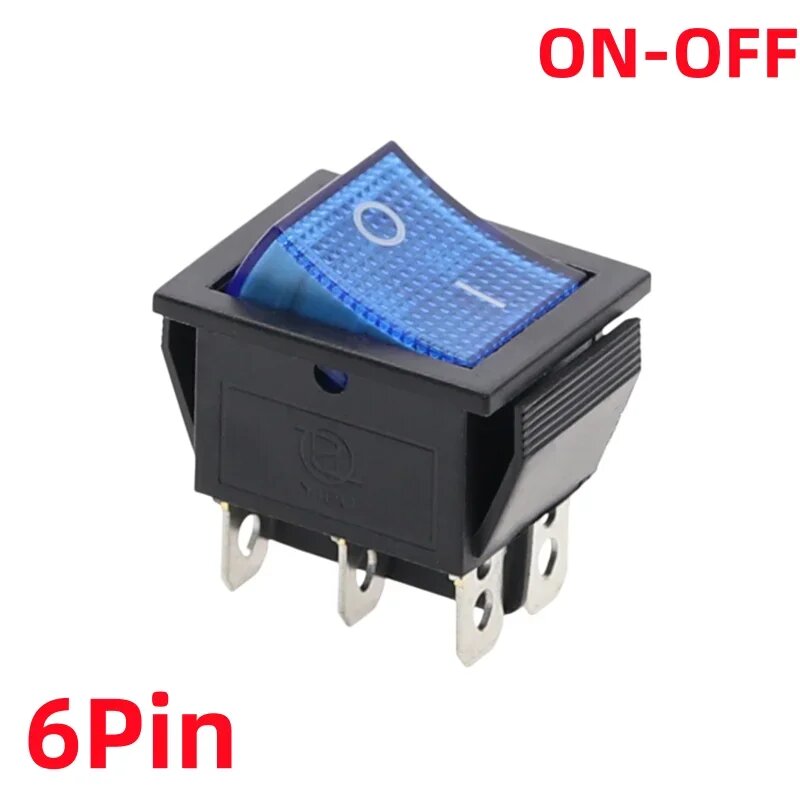 Переключатель KCD4 3 положения 6/4 контакта