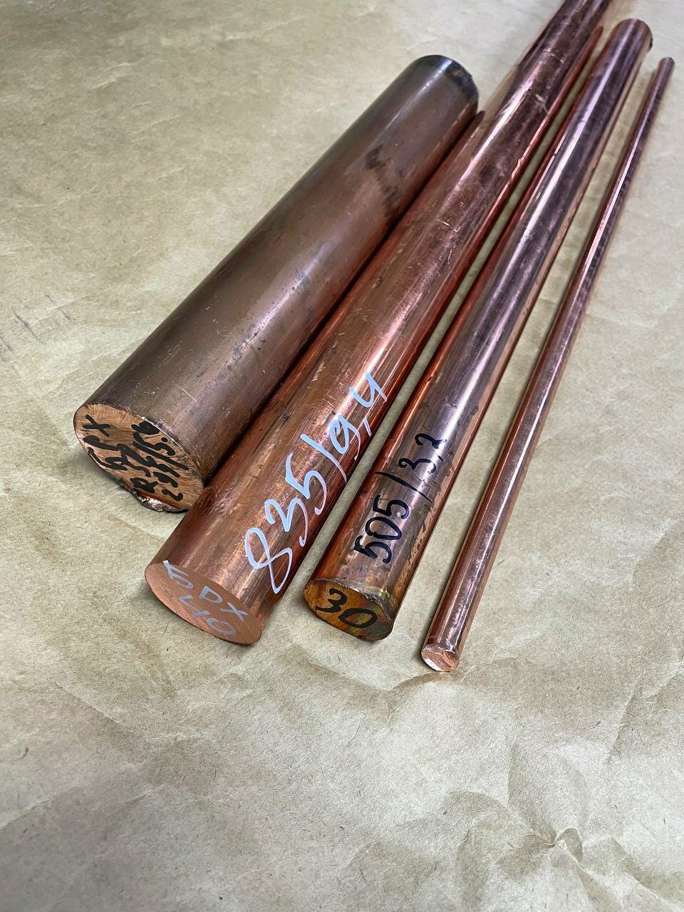 Бронзовый пруток БрХ Ф30мм х 50мм — фото 1