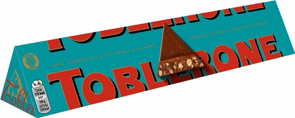 Toblerone молочный шоколад мед, нуга и соленая карамель 360 гр (Швейцария)