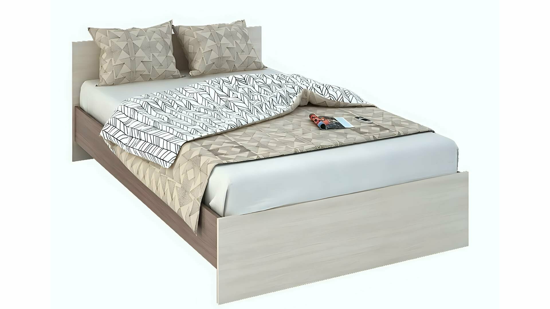Кровать "Бася" от , ЛДСП, Ясень Шимо, размер спального места 120x200 см