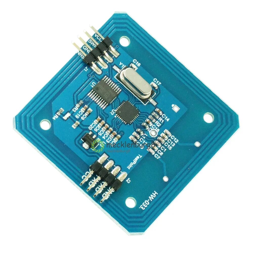Модуль считывания RFID RC522, 1 шт, считыватель карт с последовательным диапазоном 13,56 МГц, IC MFRC522, модуль RF UART, TTL-интерфейс для Arduino и Raspberry Pi