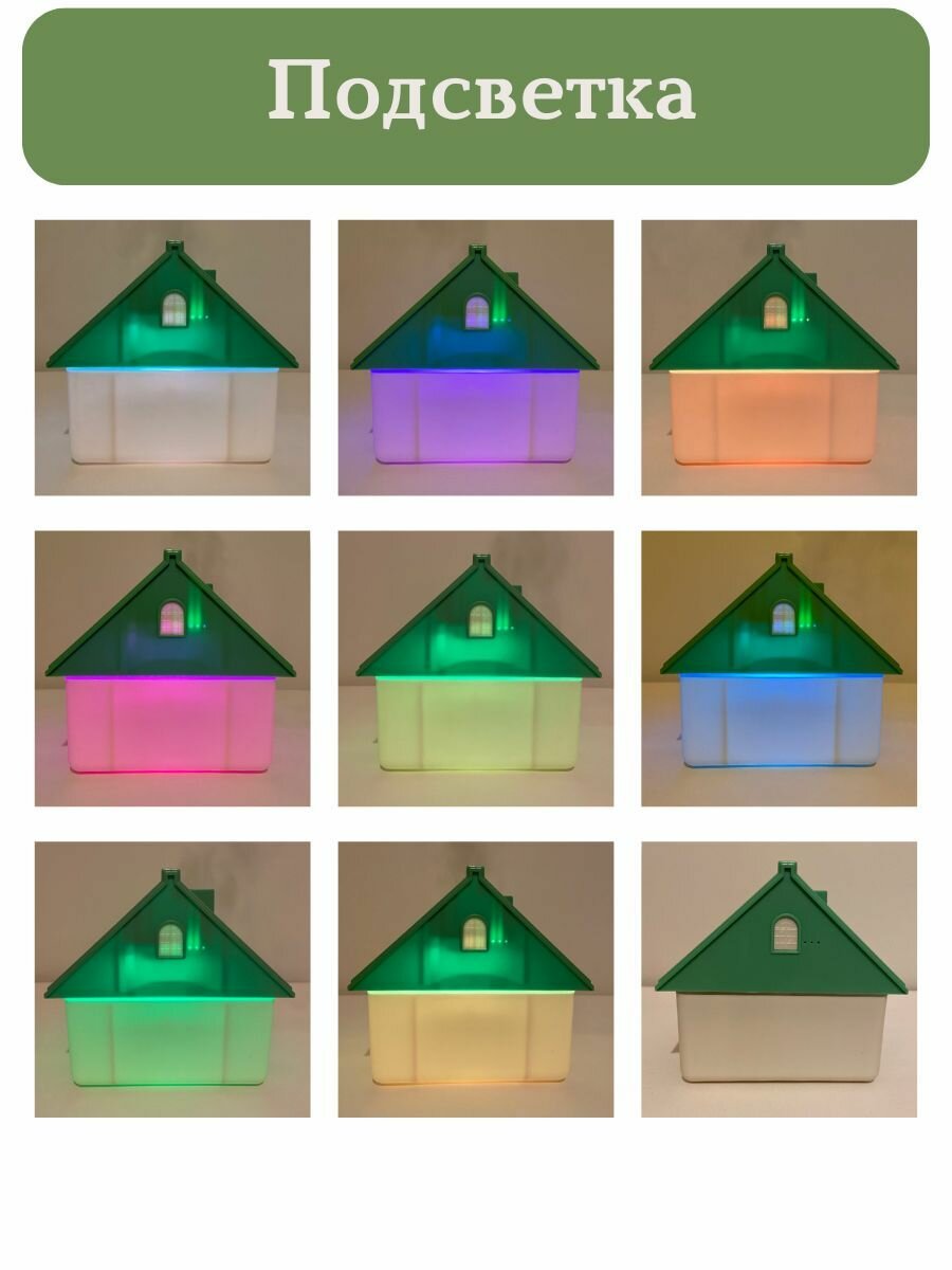 Картинки Увлажнитель воздуха Xiaomi "Домик", с ароматизацией, настольный, зелёный