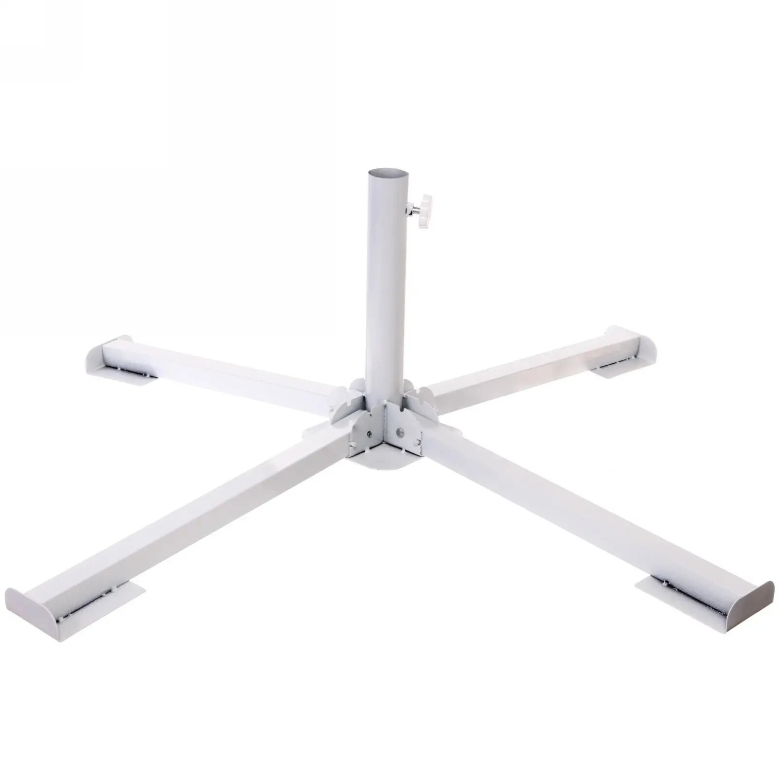 Подставка для зонта металлическая, белая, h=27см, 4 опоры, устойчивость