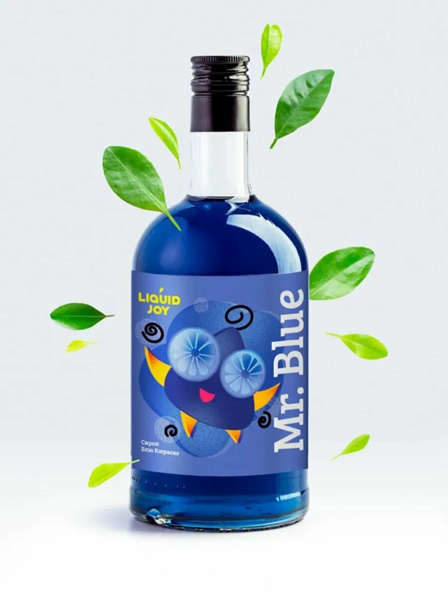 Сироп Liquid Joy "Блю Кюрасао" для коктейлей, лимонадов и десертов 0,7л