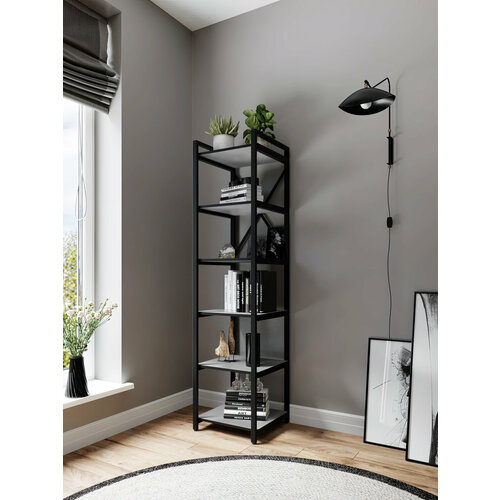 фото Стеллаж микс-6 45х44х189, вулканический серый make mebel