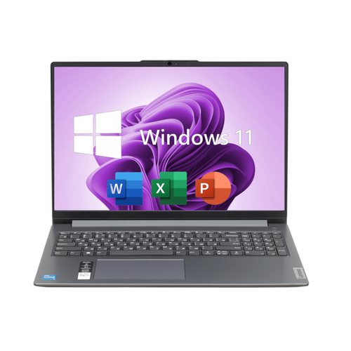 16" Ноутбук Lenovo IdeaPad Slim 3 Gen 8, Intel Core i5-12450H (4.4 ГГц), RAM 16 ГБ DDR5 (4800Мгц) SSD 512 ГБ, Windows 11 Pro + Office 2021, Серый, Русская раскладка