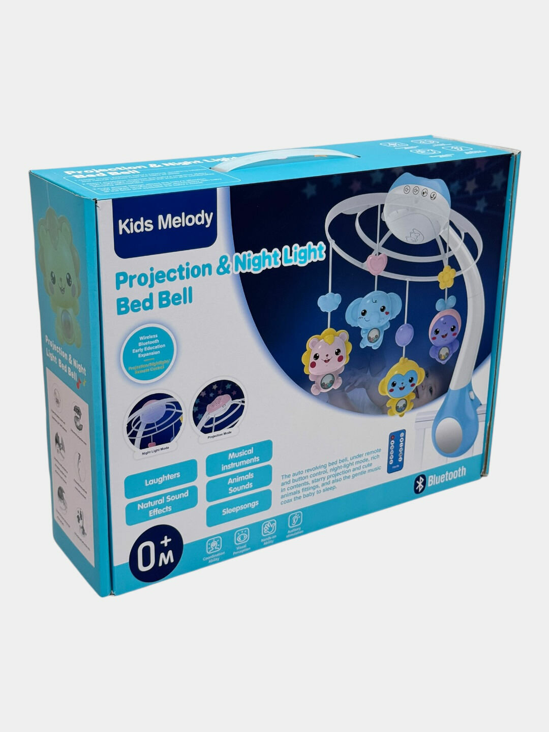 Программируемый ночник-колокольчик Kids Melody, проектор звёзд, Bluetooth-колонка, для новорождённых Код. 26765