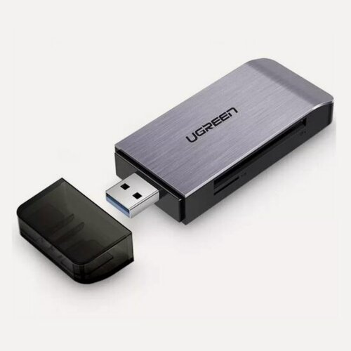 Изображение товара Картридер Ugreen CM180 4 в 1 USB 3.0 A Multi Card Reader, TF/SD/MS/CF, серый (50541)