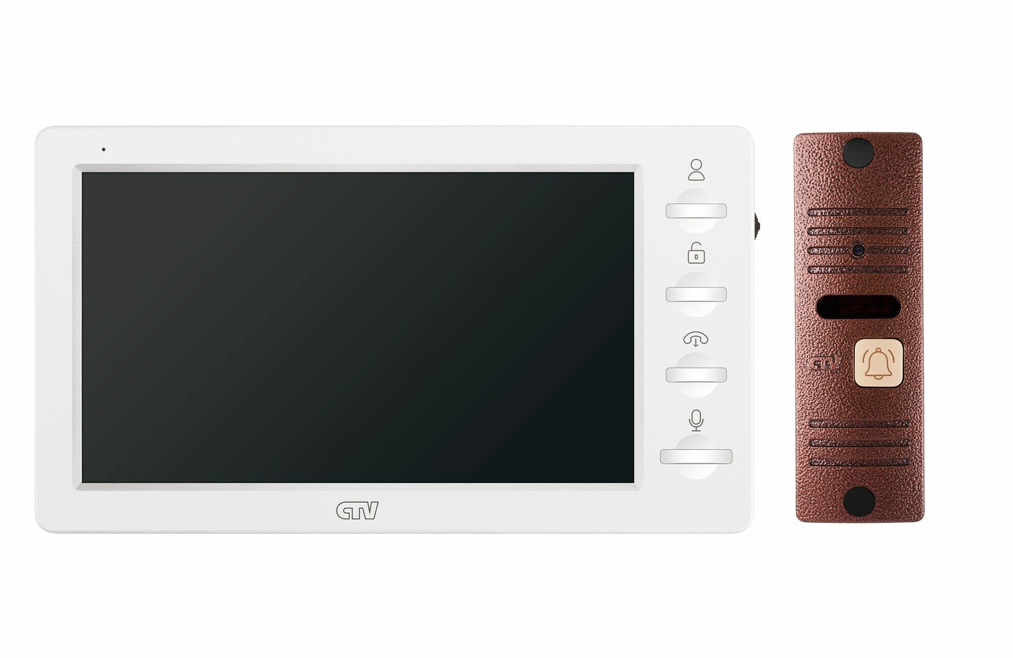 Комплект видеодомофона для квартиры и частного дома CTV-DP3702 Gamma 7 дюймов белый-бронза