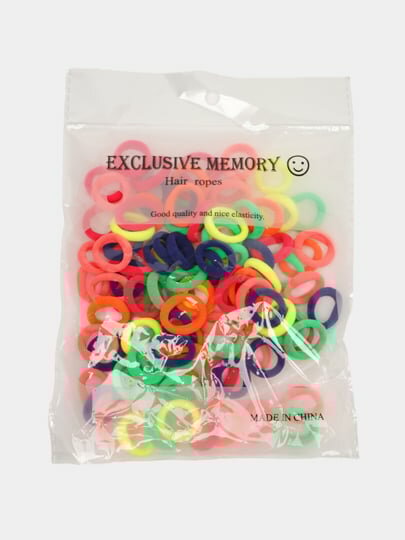 Бесшовные резинки для волос, для девочек, радужных цветов 100 шт, диаметр 2 см