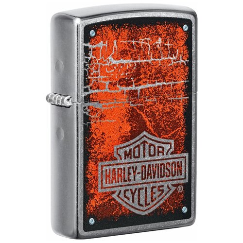 Оригинальная бензиновая зажигалка ZIPPO Classic 49658 Harley-Davidson с покрытием Street Chrome - Harley-Davidson