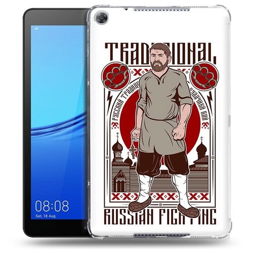 Чехол задняя-панель-накладка-бампер MyPads Традициональный мужчина для HUAWEI MediaPad M5 Lite 8 64Gb/LTE/WiFi противоударный