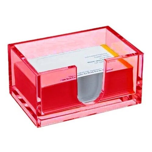 Настольный акриловый держатель визиток Card Case, красный