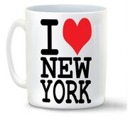 Кружка белая CoolPodarok Путешествия. I love New York