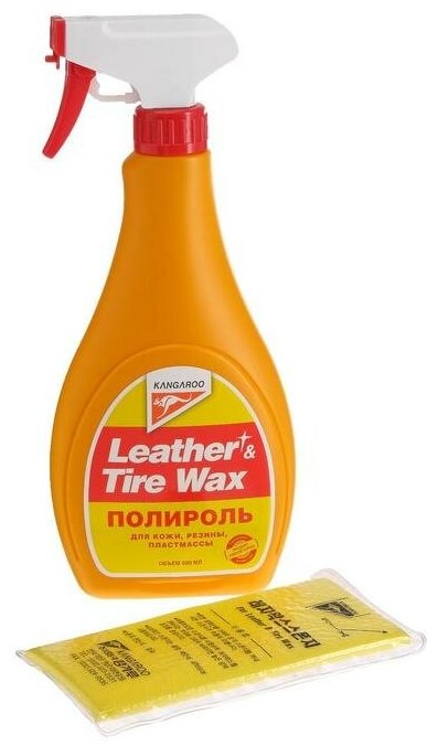 Полироль Leather & Tire Wax для кожи, резины и пластмассы, 500 мл