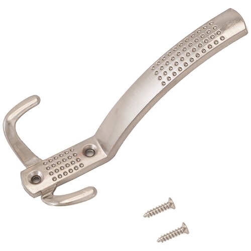 Крючок-вешалка для одежды и ванной стандарт 212 A SN матовый никель 1 шт, крепеж в комплекте