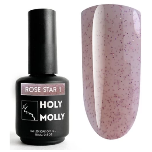 HOLY MOLLY Базовое покрытие Rose Star, 1, 15 мл holy molly базовое покрытие base elastic rubber прозрачный 15 мл