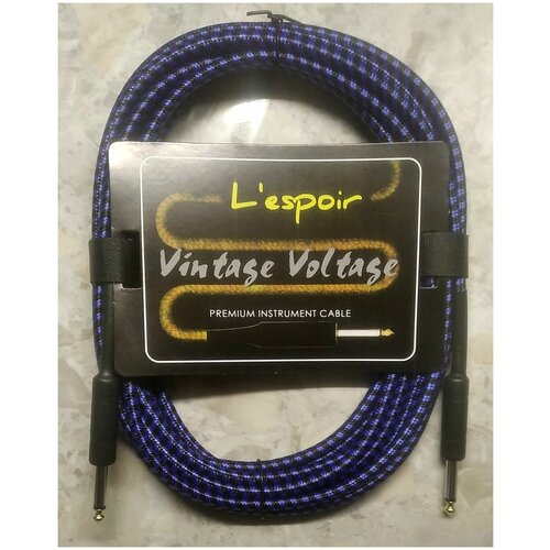 Кабель гитарный Vintage Voltage 6м чёрно-синий