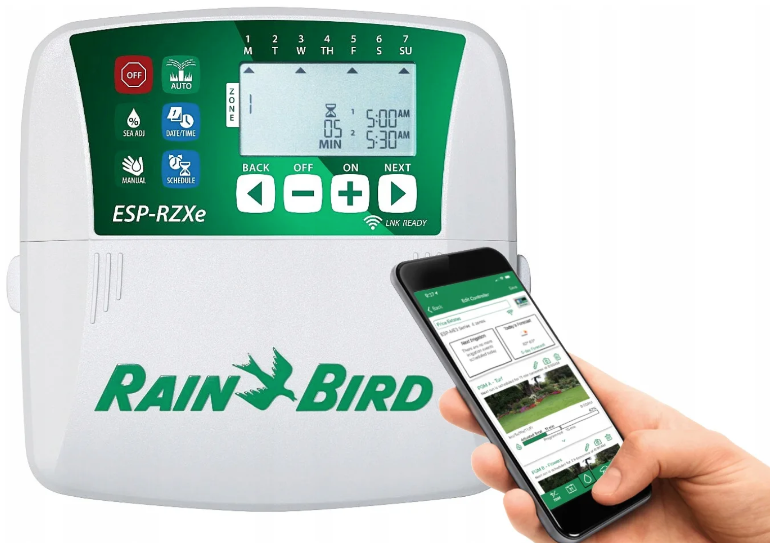 Пульт управления (контроллер) Rain Bird RZXe 4 i - контроллер внутренний, 4 зоны / WIFI (системы полива) - фотография № 4