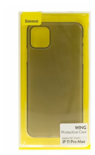 Силиконовый чехол Baseus для Iphone 11Pro Max, Wing, WIAPIPH65S-01, черно-матовый