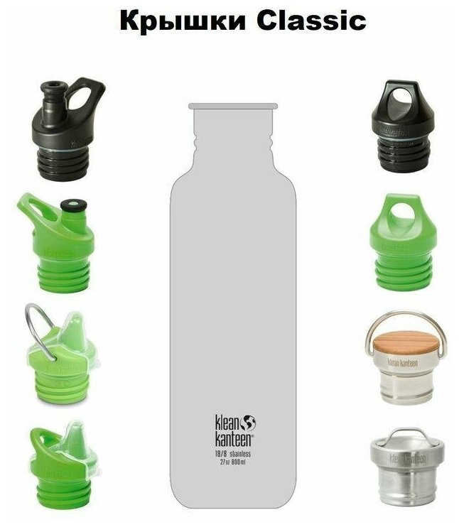 Термобутылка Klean Kanteen Classic Loop 32oz (946 мл) - фотография № 7