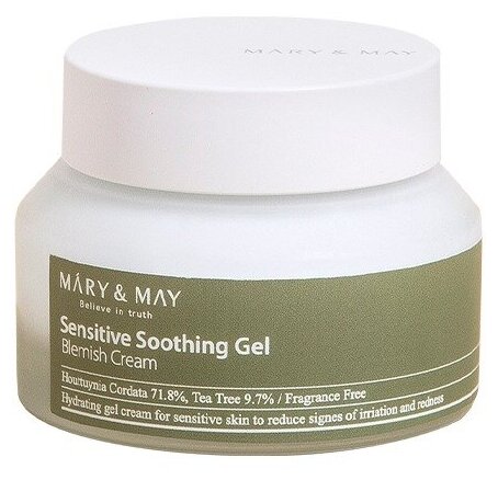 Успокаивающий крем-гель | Mary&May Sensitive Soothing Gel Blemish Cream 70мл