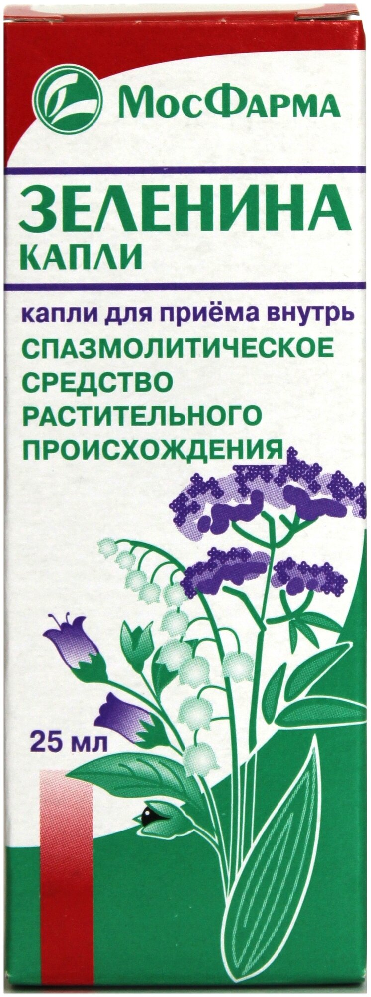 Зеленина капли д/вн. приема, 25 мл