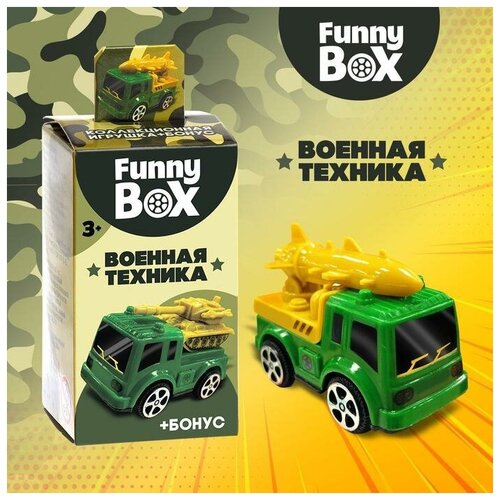 Набор для детей Funny Box «Военная техника»: карточка, фигурка, лист наклеек, микс