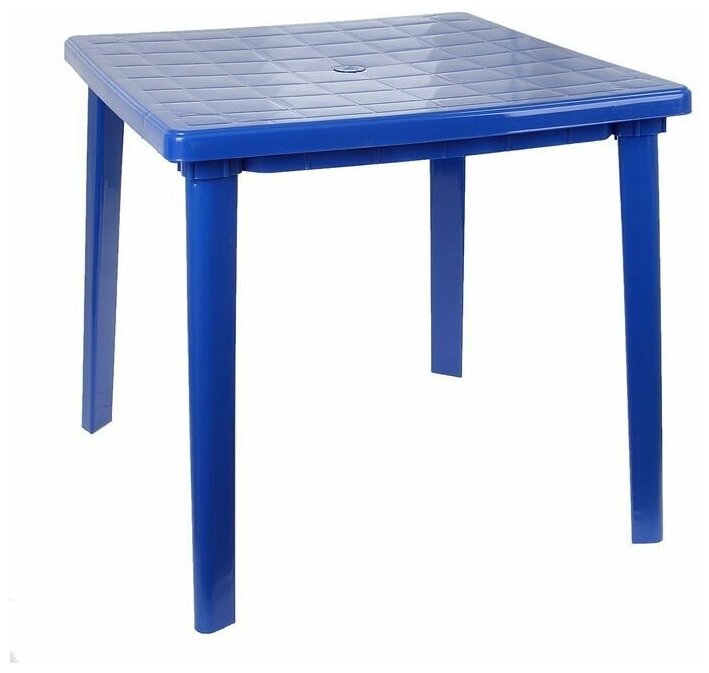Стол квадратный размер 80 х 80 х 74 см цвет синий