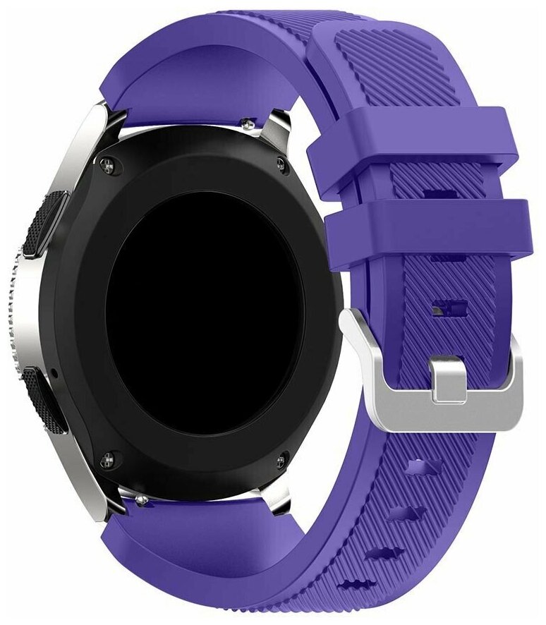 Силиконовый ремешок Twill Texture для часов Samsung Galaxy Watch 46 мм - фиолетовый