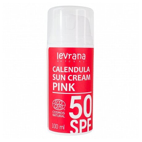 Levrana Солнцезащитный крем для лица и тела Календула 50 SPF PINK 0+, 100 мл