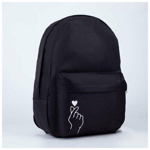 Рюкзак молодёжный Like, 29х12х37 см, отдел на молнии, наружный карман, цвет чёрный (1 шт.)