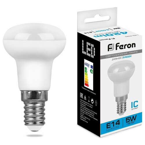 Лампа светодиодная Feron LB-439 25518, E14, R39, 5 Вт, 6400 К