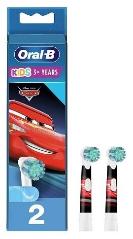 Набор насадок Oral-B Kids Тачки для электрической щетки, белый/черный, 2 шт. - фотография № 7