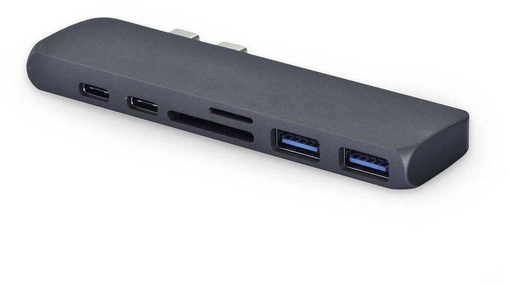 HUB 7 ports Gurdini для Macbook USB-C to HDMI/USB/Card reader графит