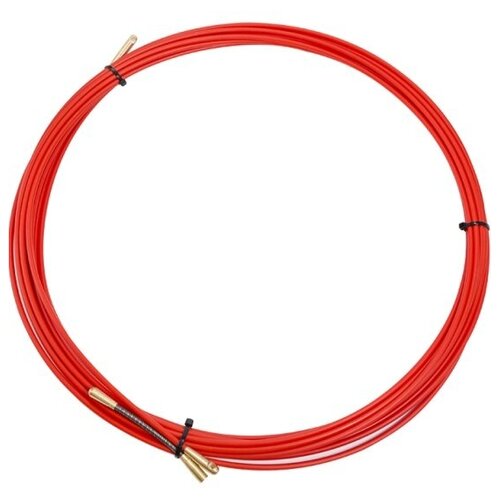 Протяжка кабельная Rexant (мини УЗК в бухте) 7 м, d=3.5 мм, стеклопруток, красная протяжка кабельная мини узк диаметр 4 мм в бухте 7 м