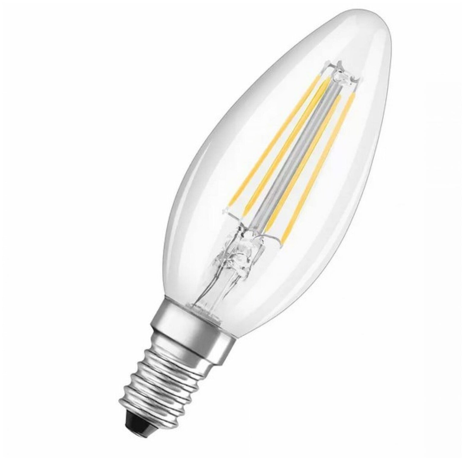 Лампа филаментная OSRAM LED Star, 806лм, 6Вт, замена 75Вт, 2700К, теплый свет, Цоколь E14, свеча