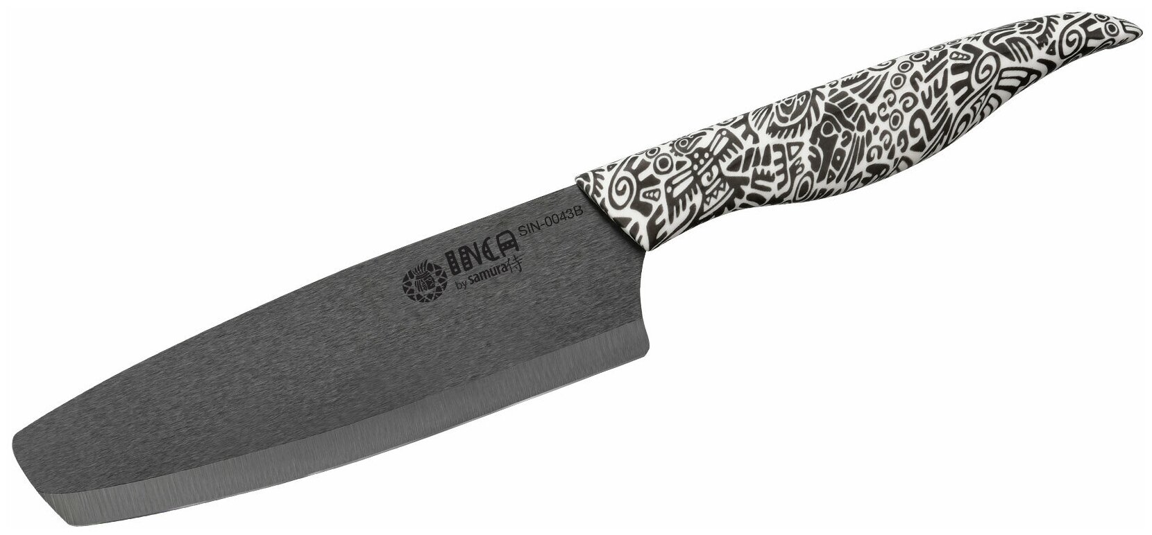 SIN-0043B/K Нож кухонный "Samura Inca" накири 165 мм, чёрная циркониевая керамика