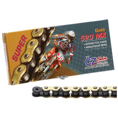 Цепь привода CZ Chains 520 MX Gold - 114 3pcs motorcycle engine parts oil grid filters for kawasaki kx250f kx 250f kx250 f kx 250 f 250 2004 2011 motorbike filter