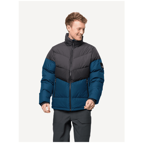 Куртка Jack Wolfskin 365 FEARLESS DOWN JACKET M, муж., цвет poseidon blue, размер XL синий/черный  