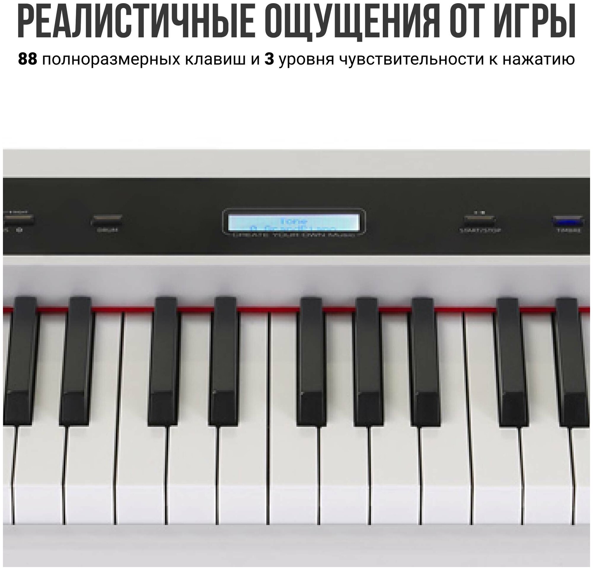 Цифровое пианино TESLER STZ-8800 BLACK - фото №3