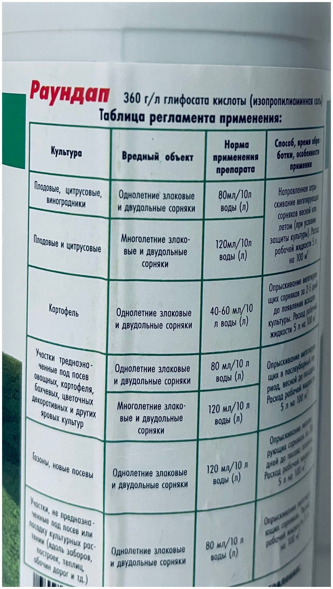 Раундап средство от сорняков объем 1 литр зашита от сорняков - фотография № 3