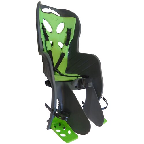 Сиденье 01-100087 детское на подседельный штырь CURIOSO DELUXE темно-серое с зеленой вставкой 'NFUN детское велокресло на багажник nfun curioso